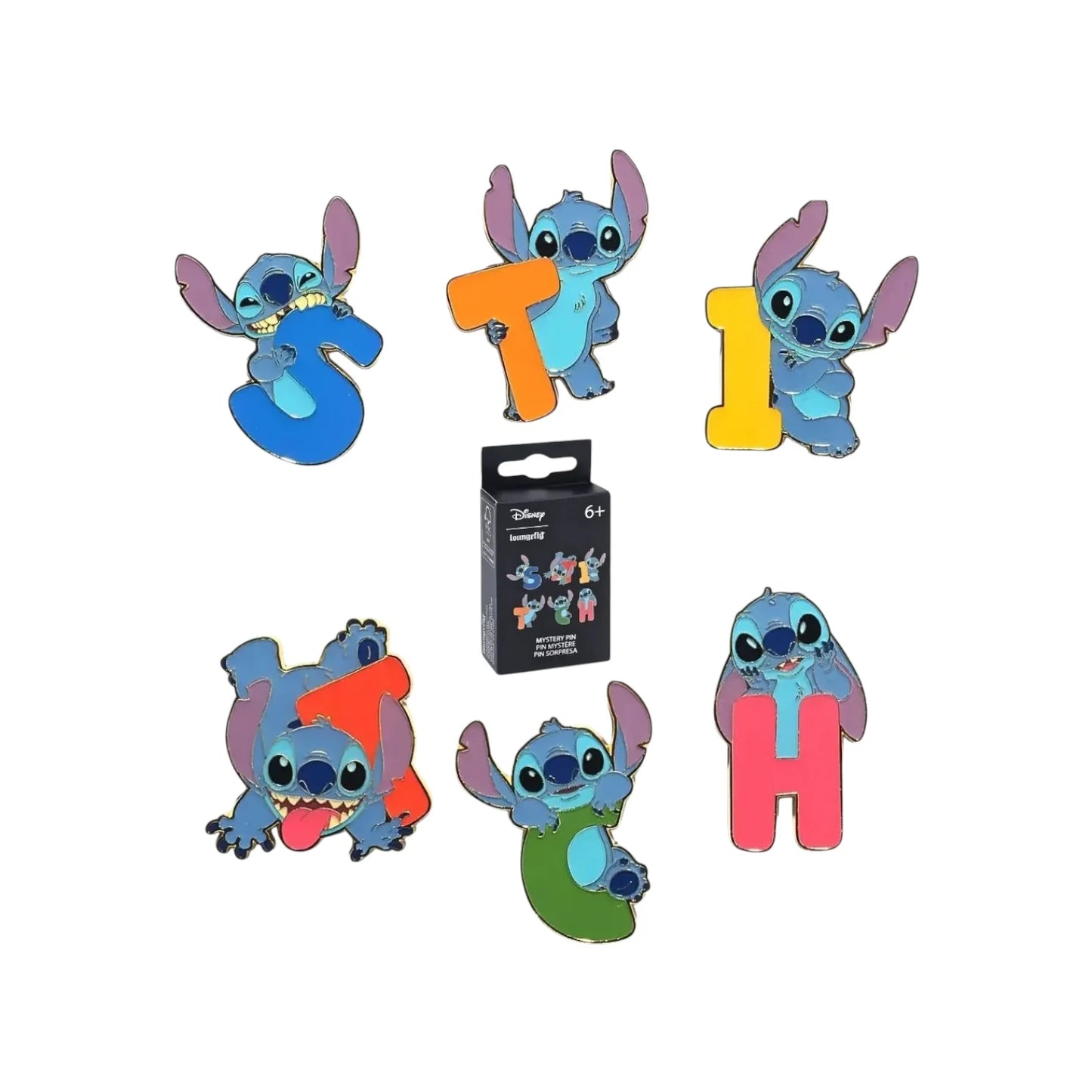 Lilo and Stitch Letters Disney Loungefly Blind Box Mystery Pin