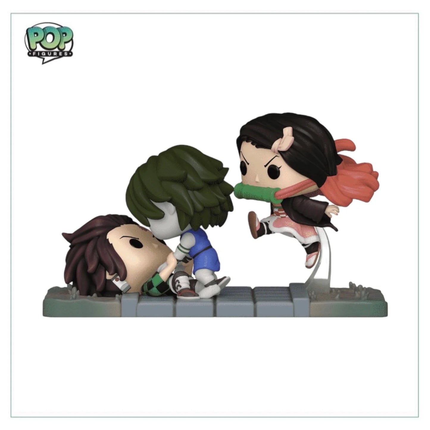 Tanjiro \u0026 Nezuko Vs. Temple Demon #1419 Funko Pop Moment! - Demon Slayer - Hot Topic Exclusive - Condition 8\/10