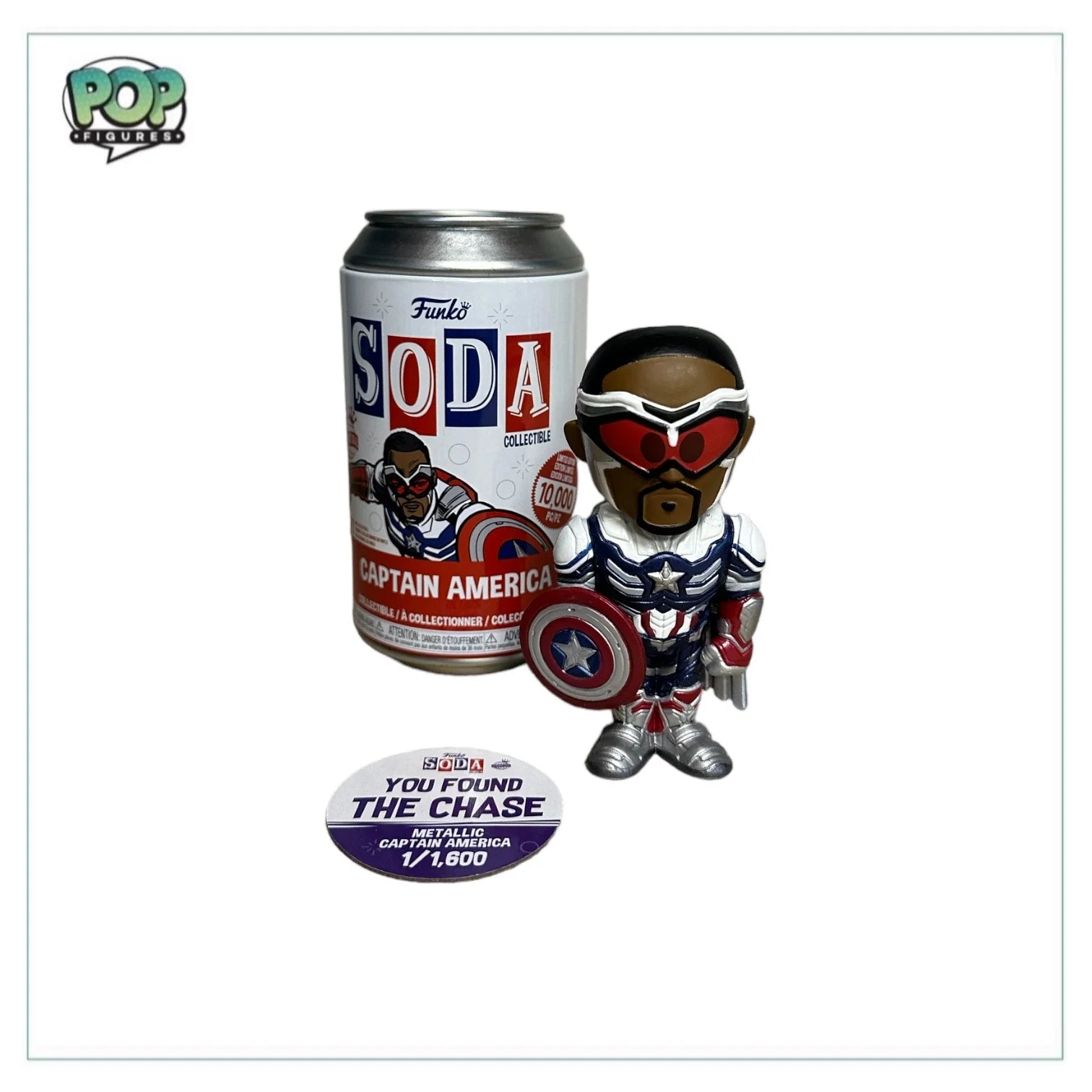 Captain America Metallic Funko Soda Vinyl Figure! - The Falcon and The Winter Soldier - LE1\\/1600 Pcs