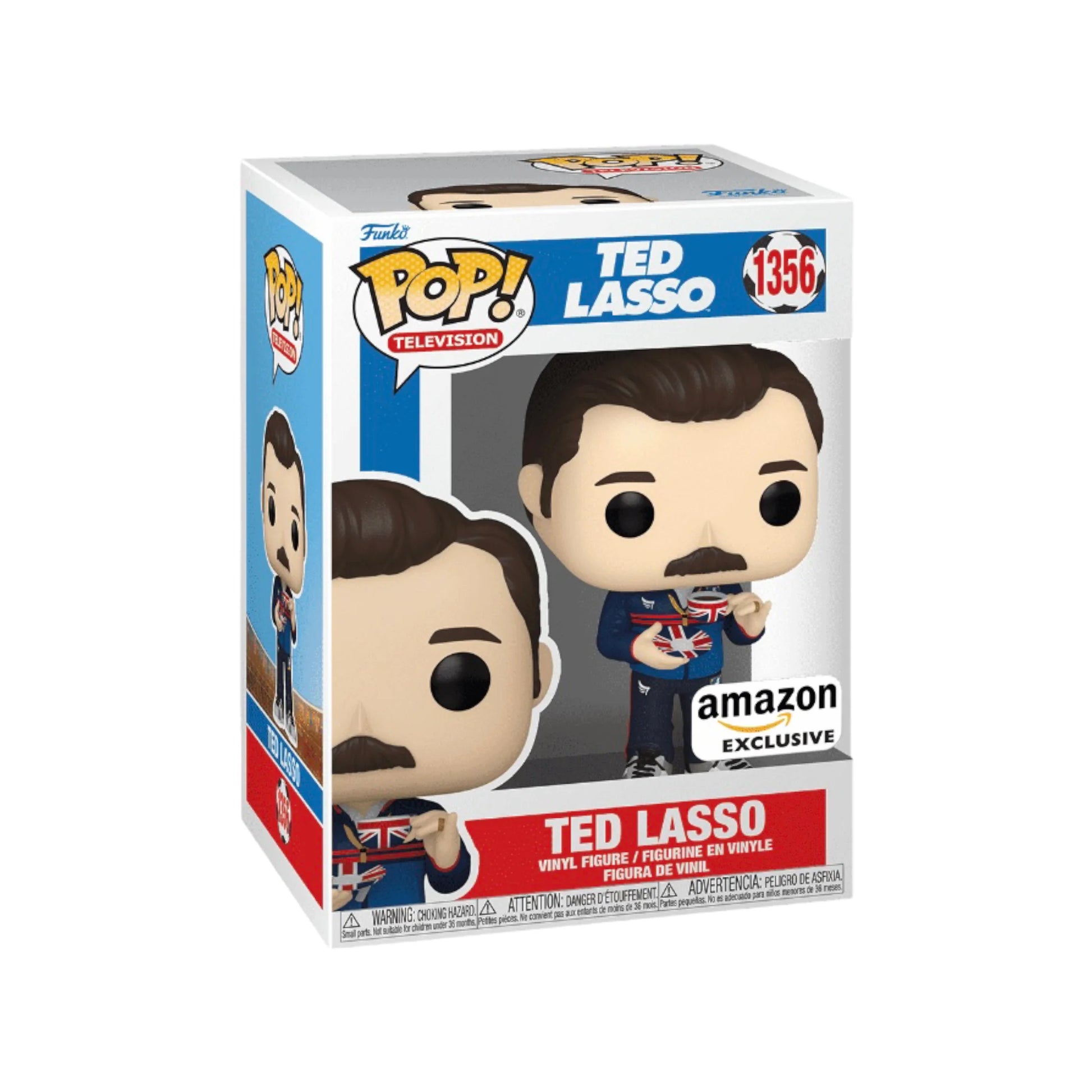 Ted Lasso #1356 (w\\/ Tea Cup) Funko Pop! - Ted Lasso - Amazon Exclusive