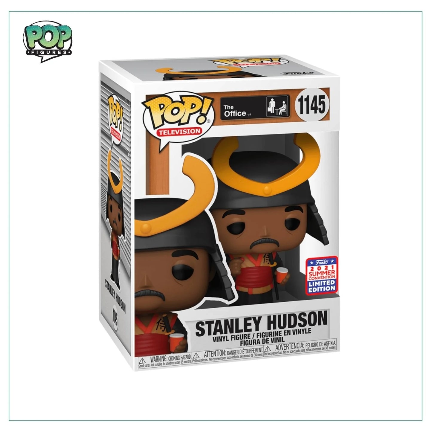 Stanley Hudson #1145 Funko Pop! The Office, 2021 Virtual Funkon (Shared Sticker)
