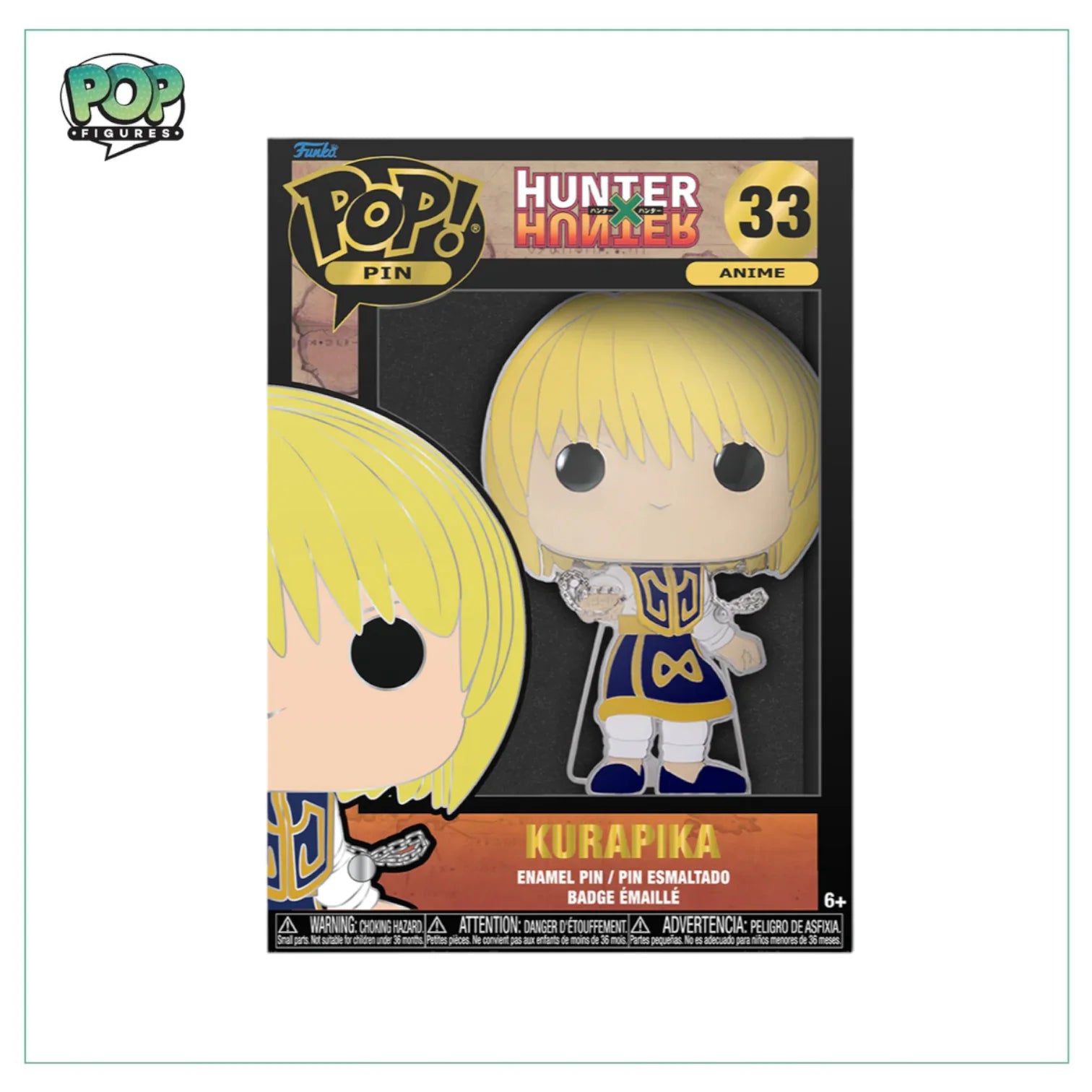 Kurapika #33 Funko Pop Pin! - HUNTERxHUNTER