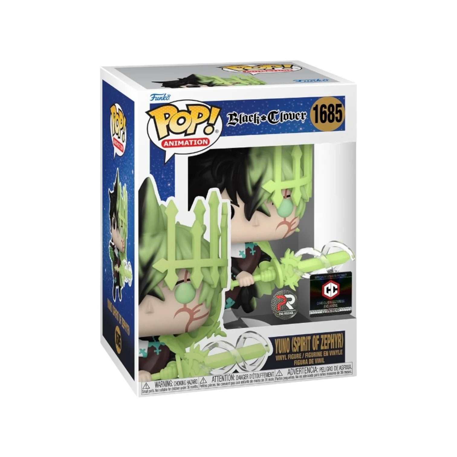 Yuno (Spirit of Zephyr) #1685 Funko Pop! - Black Clover - Chalice Collectibles Pre-Release Exclusive