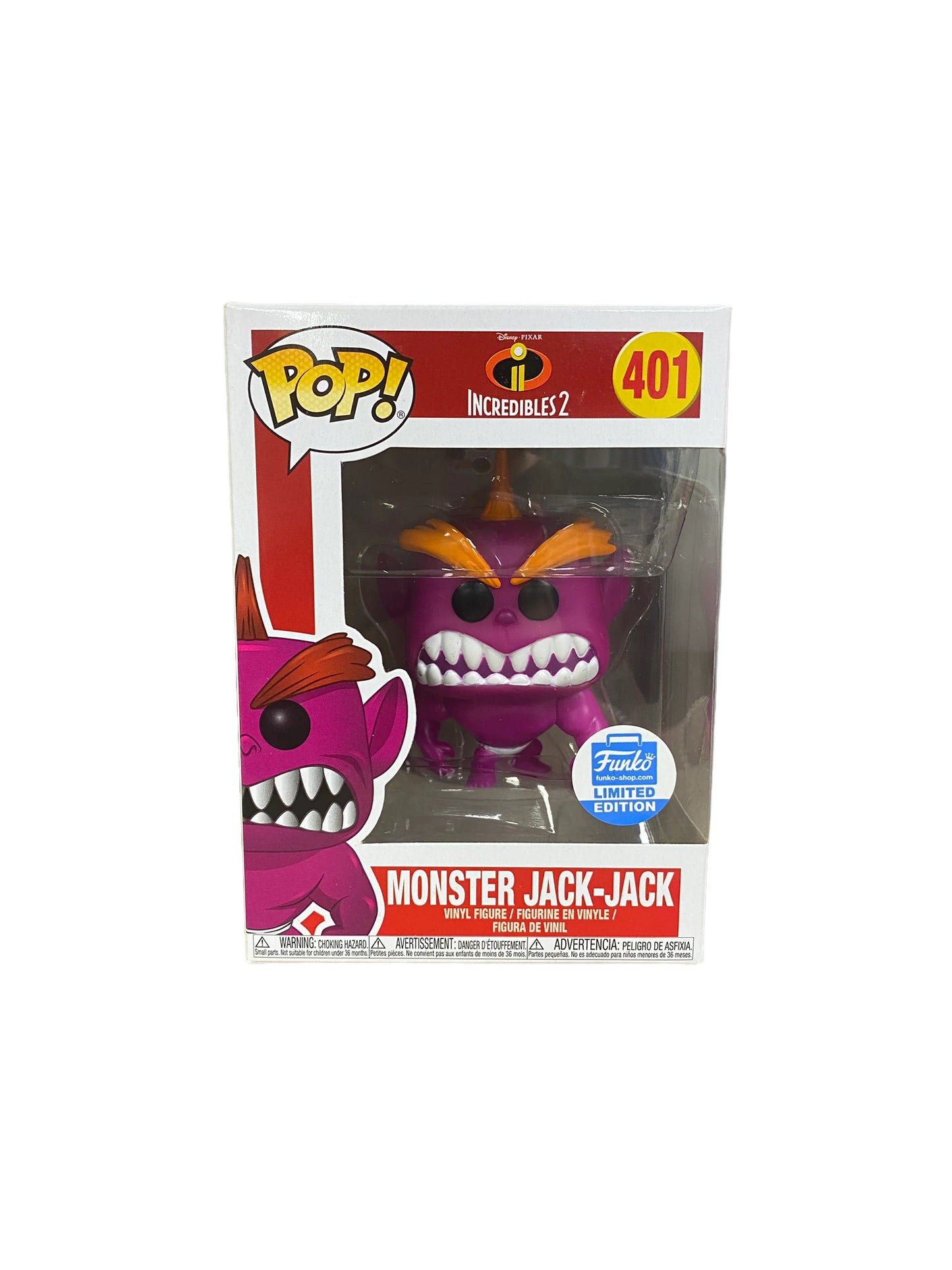 Monster Jack-Jack #401 Funko Pop! - Incredibles 2 - Funko Shop Exclusive - Condition 8.75\/10