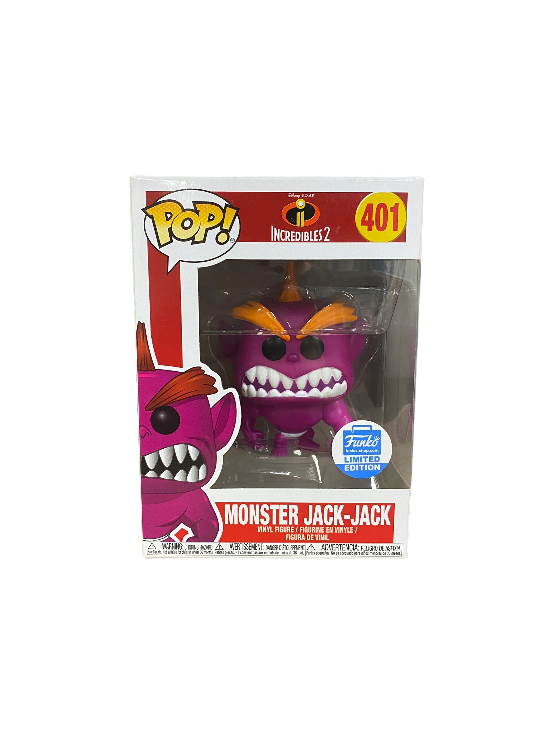 Monster Jack-Jack #401 Funko Pop! - Incredibles 2 - Funko Shop Exclusive - Condition 8.75\/10