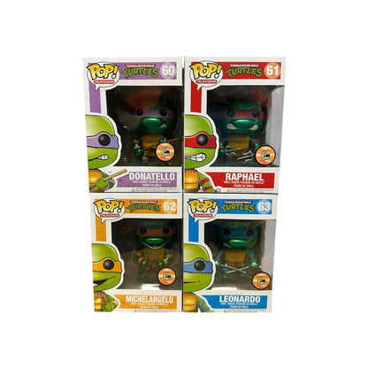 Teenage Mutant Ninja Turtles (Metallic) #60, #61, #62, #63 Funko Pop! Bundle - SDCC 2013 Exclusive LE1008 Pcs - Condition 7-7.5\\/10