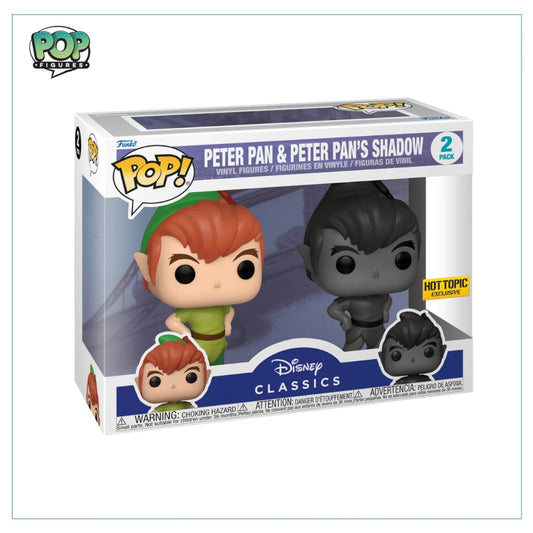 Peter Pan \u0026 Peter Pan's Shadow 2 Pack Funko Pop - Disney Classics - Hot Topic Exclusive