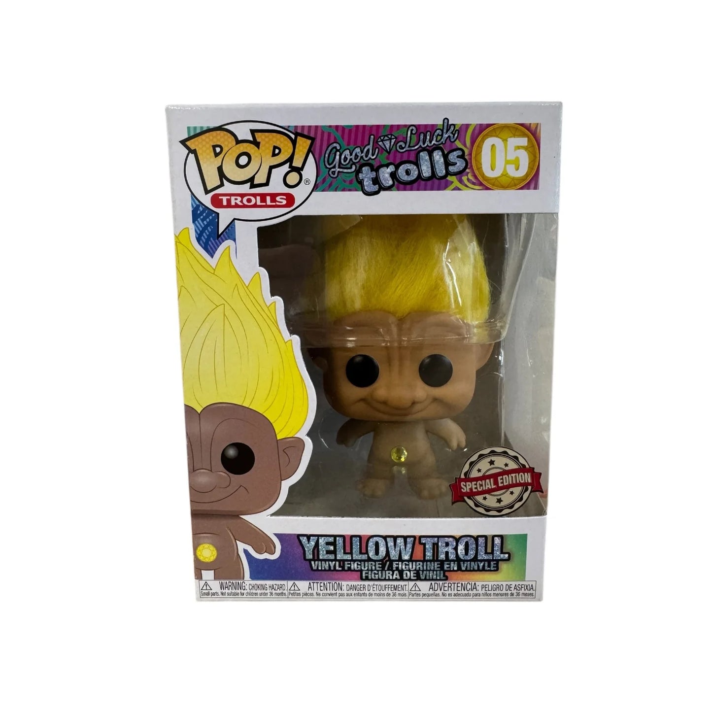 Yellow Troll Funko Pop! #05 - Good Luck Trolls - Special Edition