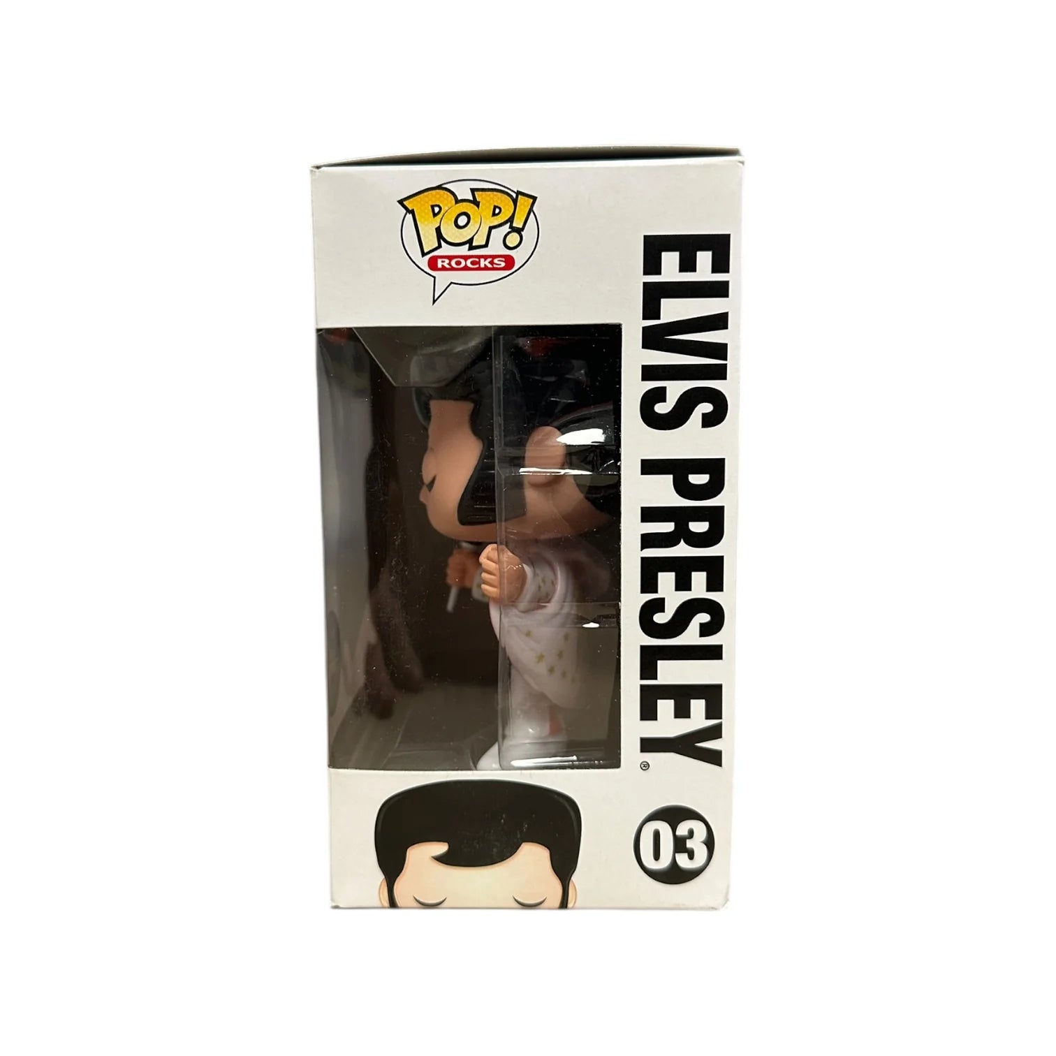 1970's Elvis #03 (Glow Chase) Funko Pop! - Rocks - 2011 Pop! - Condition 7.5\\/10