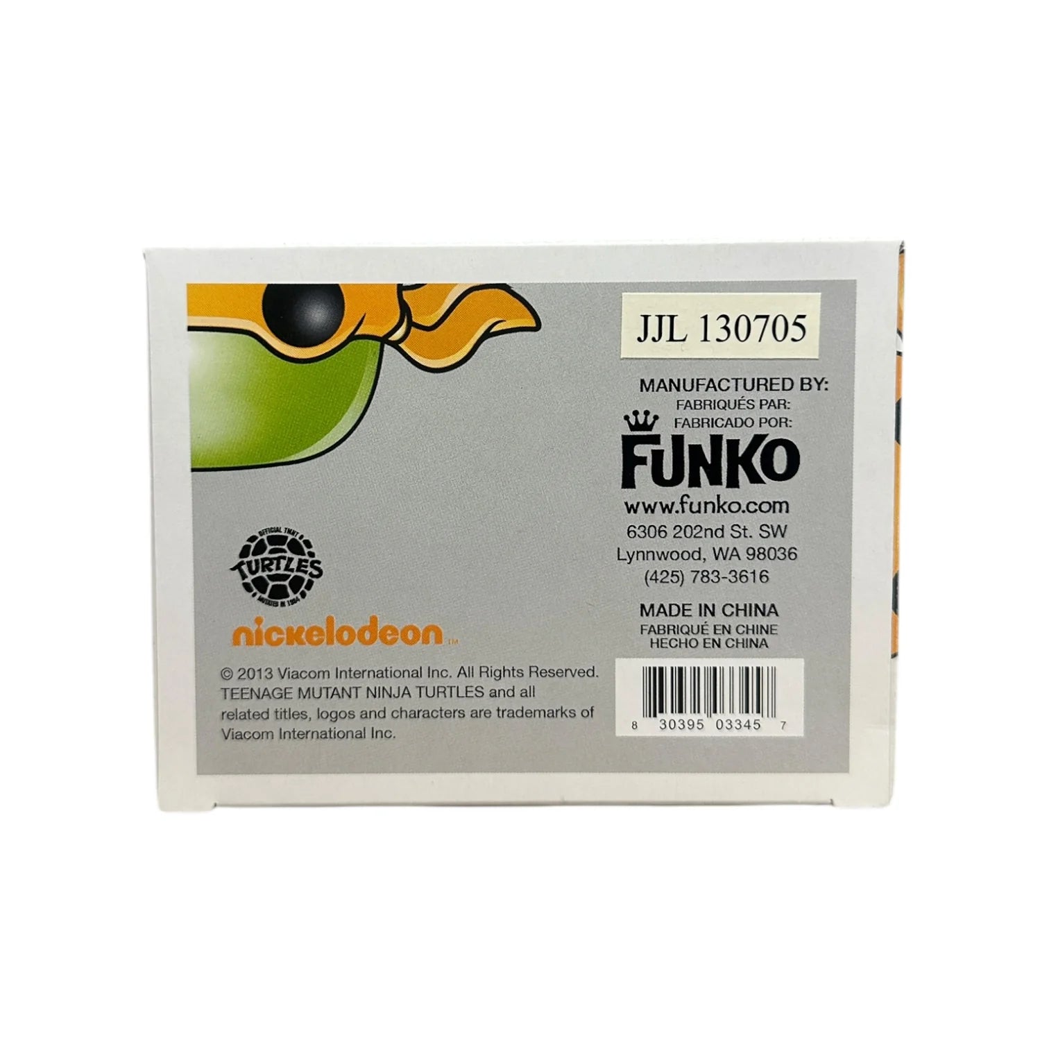 Michelangelo #62 (Grayscale Metallic) Funko Pop! - Teenage Mutant Ninja Turtles - Coast City Styles Exclusive LE500 Pcs - Condition 8.75\\/10