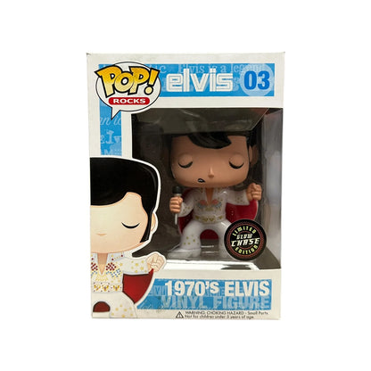 1970's Elvis #03 (Glow Chase) Funko Pop! - Rocks - 2011 Pop! - Condition 7.5\\/10