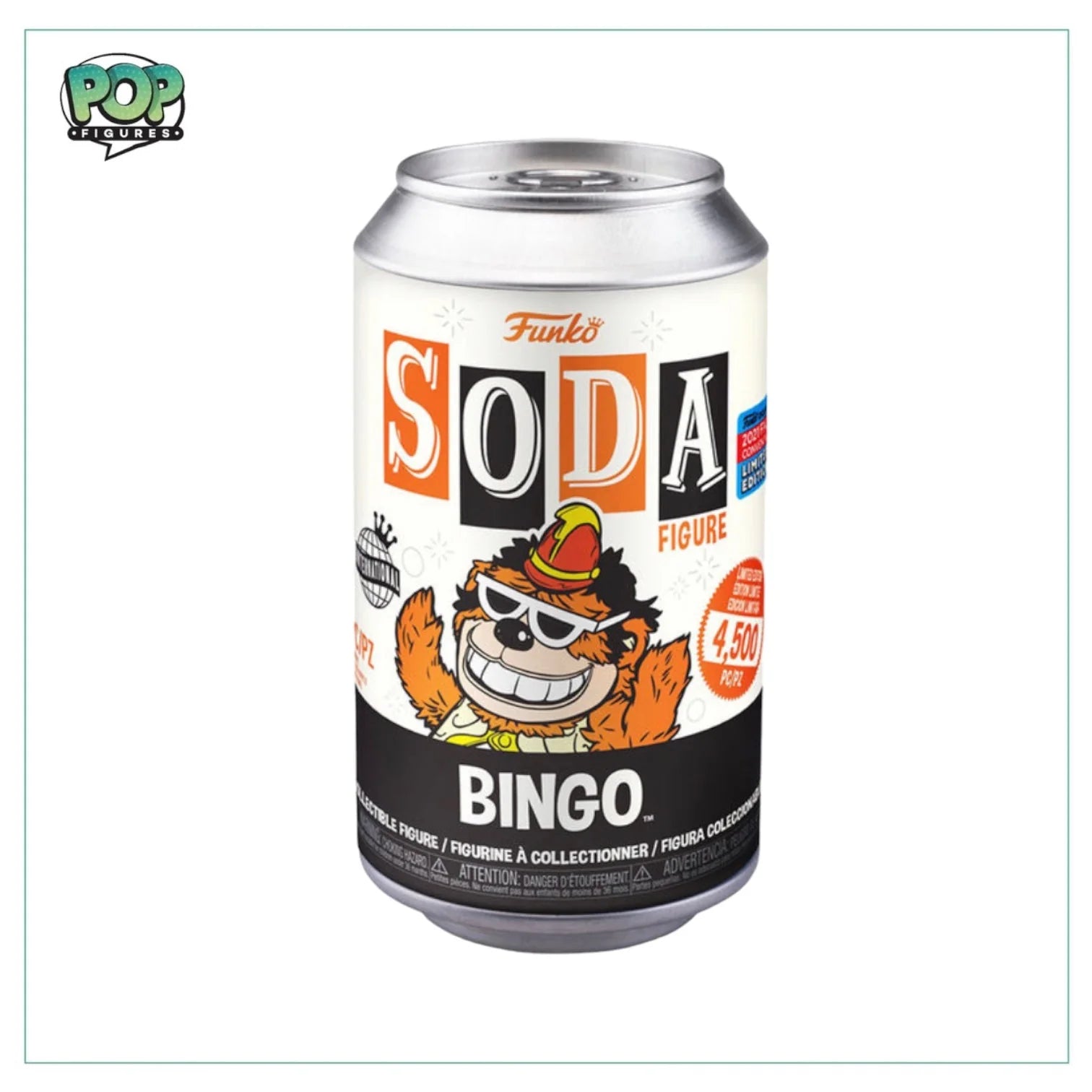 Bingo Funko Soda Vinyl Figure! - The Banana Splits - International NYCC 2021 Shared Exclusive LE4500 Pcs - Chance of Chase