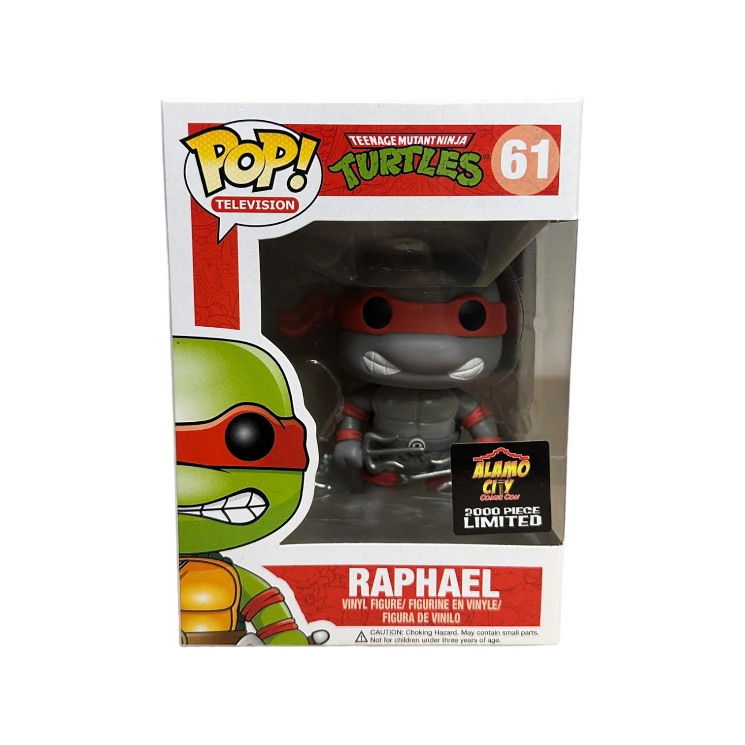 Raphael #61 (Grayscale) Funko Pop! - Teenage Mutant Ninja Turtles - Alamo City Comic Con 2013 Exclusive LE2000 Pcs - Condition 8.75\\/10