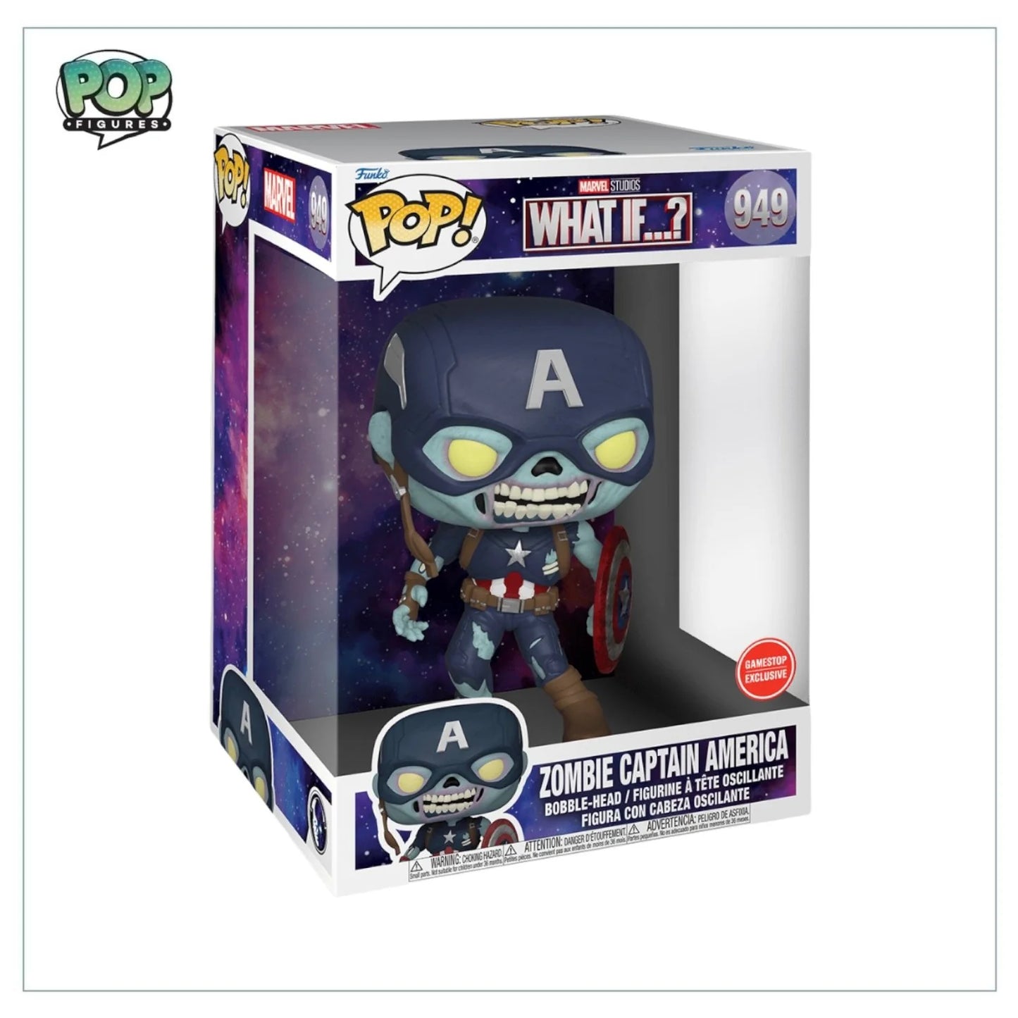 Zombie Captain America #949 Deluxe 10\ Funko Pop! Marvel What If…? - GameStop Exclusive"
