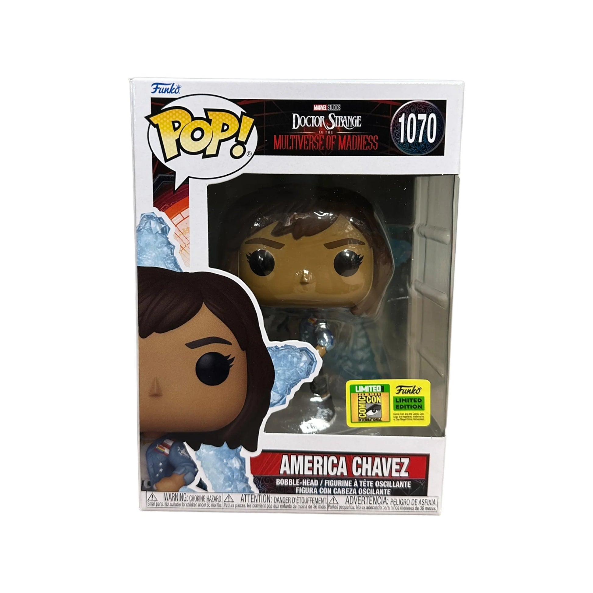 America Chavez #1070 (w\\/ Star Portal) Funko Pop! - Doctor Strange in The Multiverse of Madness - SDCC 2022 Official Convention Exclusive - Condition 9\\/10