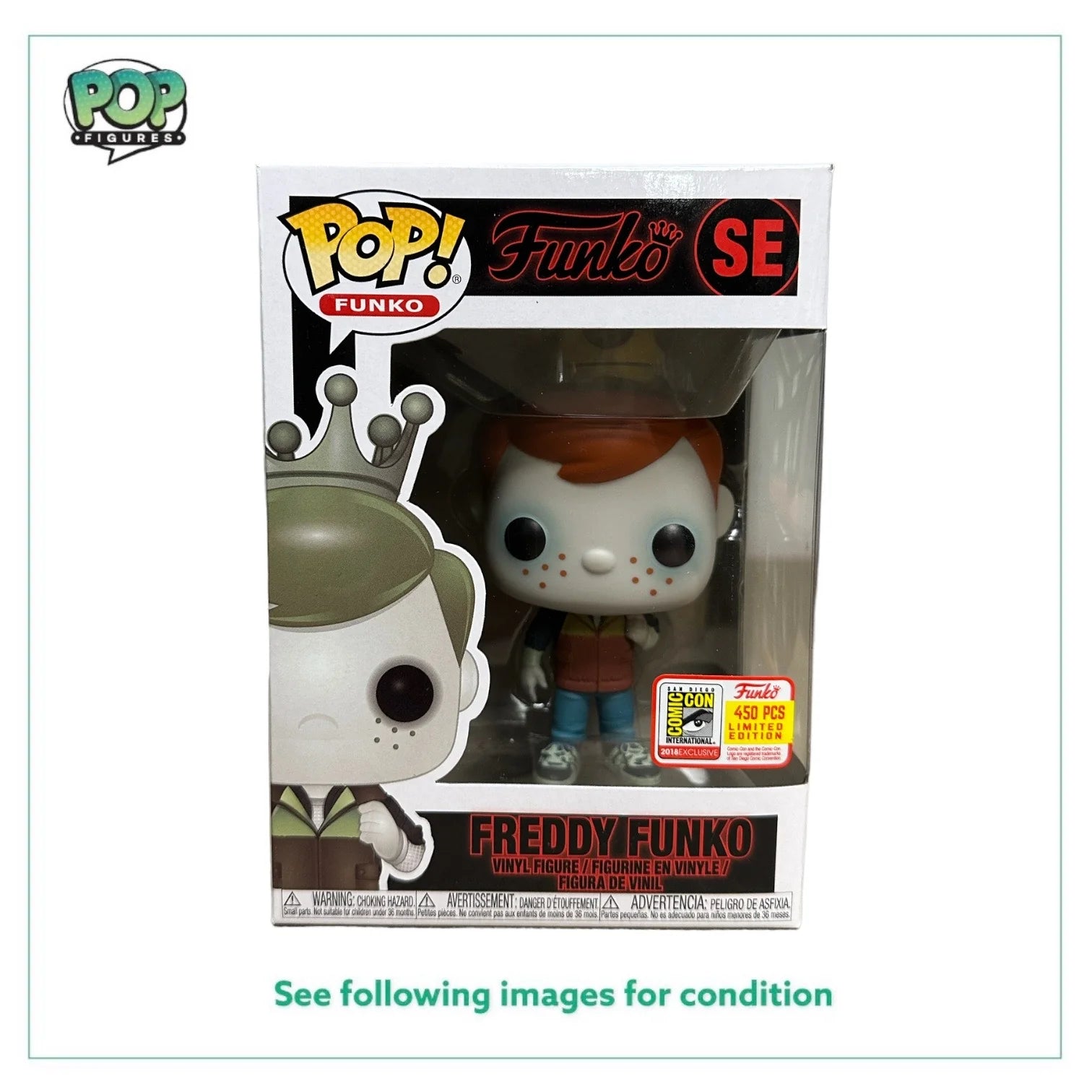 Freddy Funko as Upside Down Will Funko Pop! - SDCC 2018 Exclusive LE450 Pcs - Condition 8.75\\/10