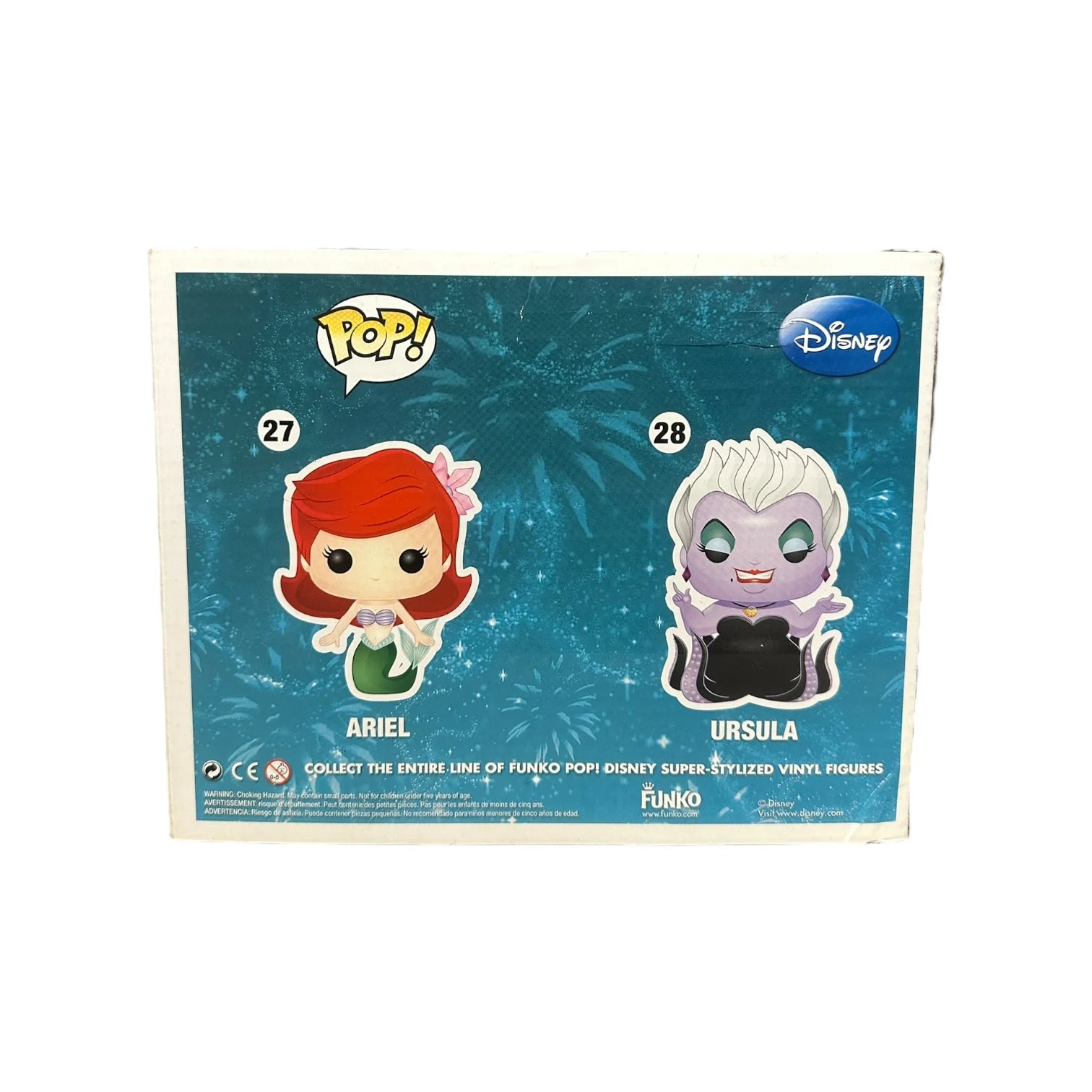 Ariel \\u0026 Ursula (Metallic) 2 Pack Funko Pop! - Disney - SDCC 2013 Exclusive LE480 Pcs - Condition 6.5\\/10