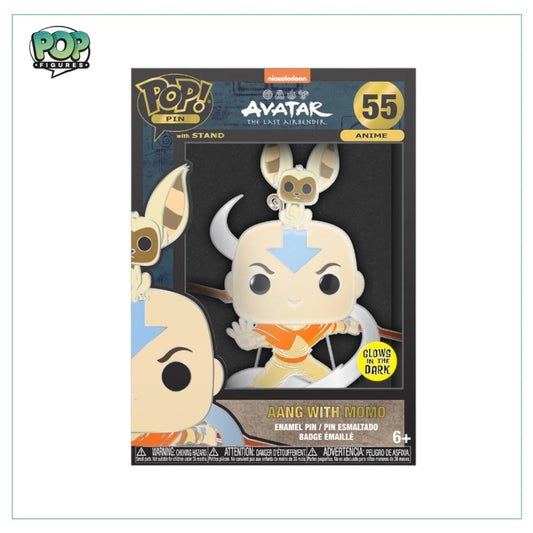 Aang with Momo #55 Enamel Pop! Pin -Avatar the Last Airbender - Glow in the Dark
