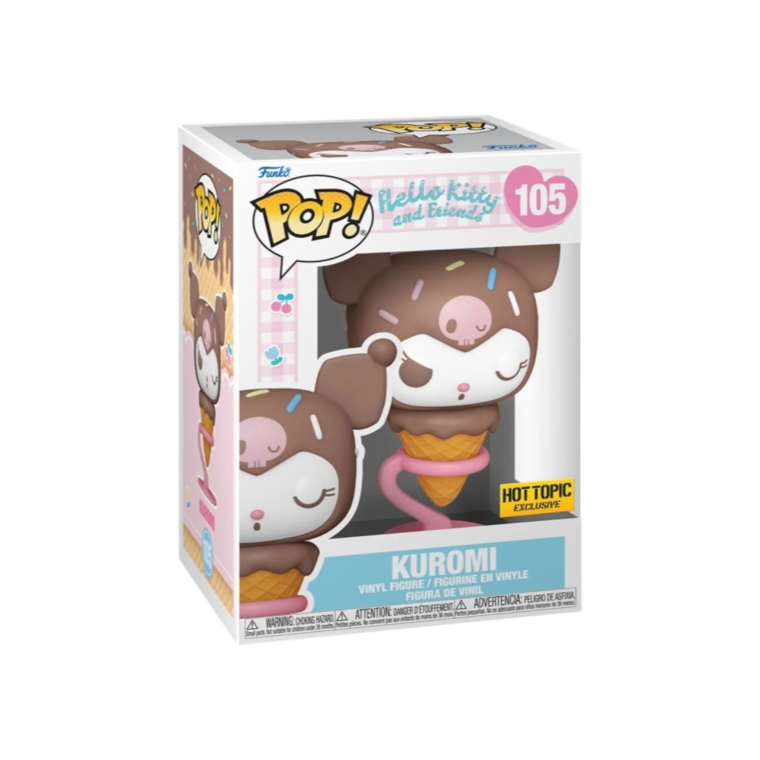Kuromi #105 (Ice Cream Cone) Funko Pop! - Hello Kitty and Friends - Hot Topic Exclusive