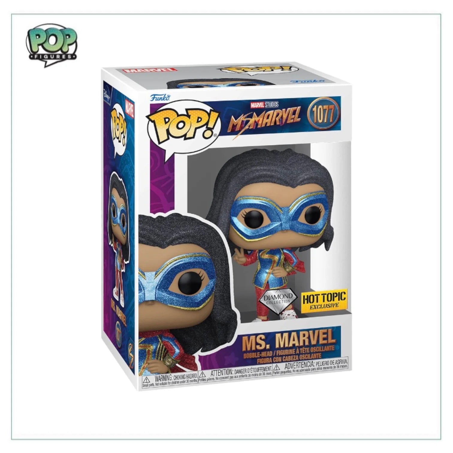 Ms. Marvel #1077 (Diamond Collection) Funko Pop! - Ms. Marvel - Hot Topic Exclusive
