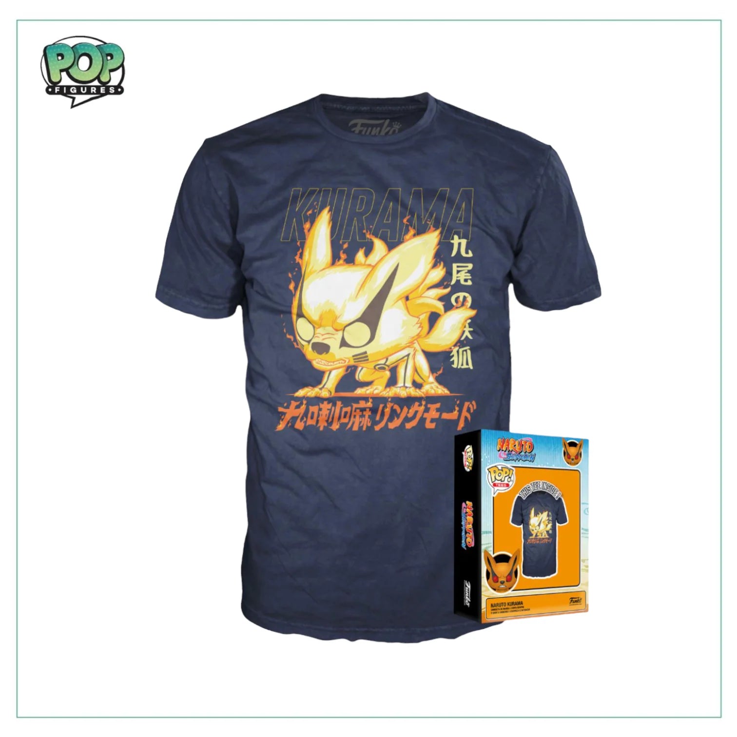 Boxed Tee: Naruto Kurama Funko T-shirt - Naruto Shippuden