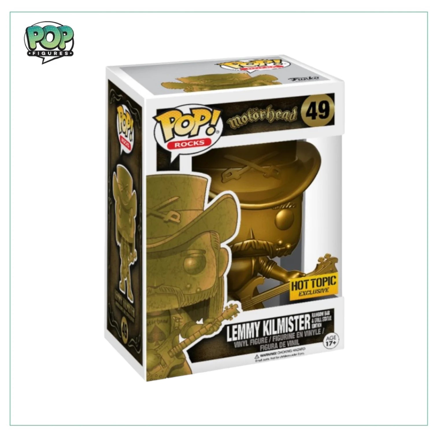 Lemmy Kilmister, Rainbow Bar \\u0026 Grill Statue Edition #49 Funko Pop! - Motörhead - Hot Topic Exclusive
