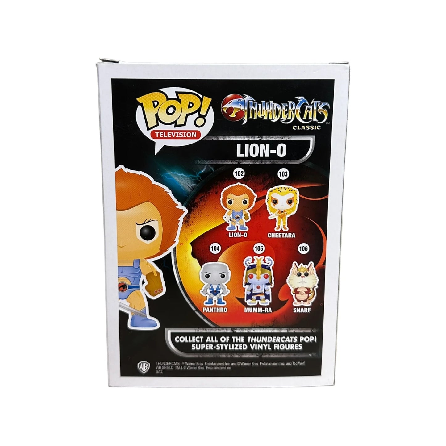 Lion-O #102 (Flocked) Funko Pop! - Thundercats - SDCC 2014 Exclusive LE1000 Pcs - Condition 9\\/10