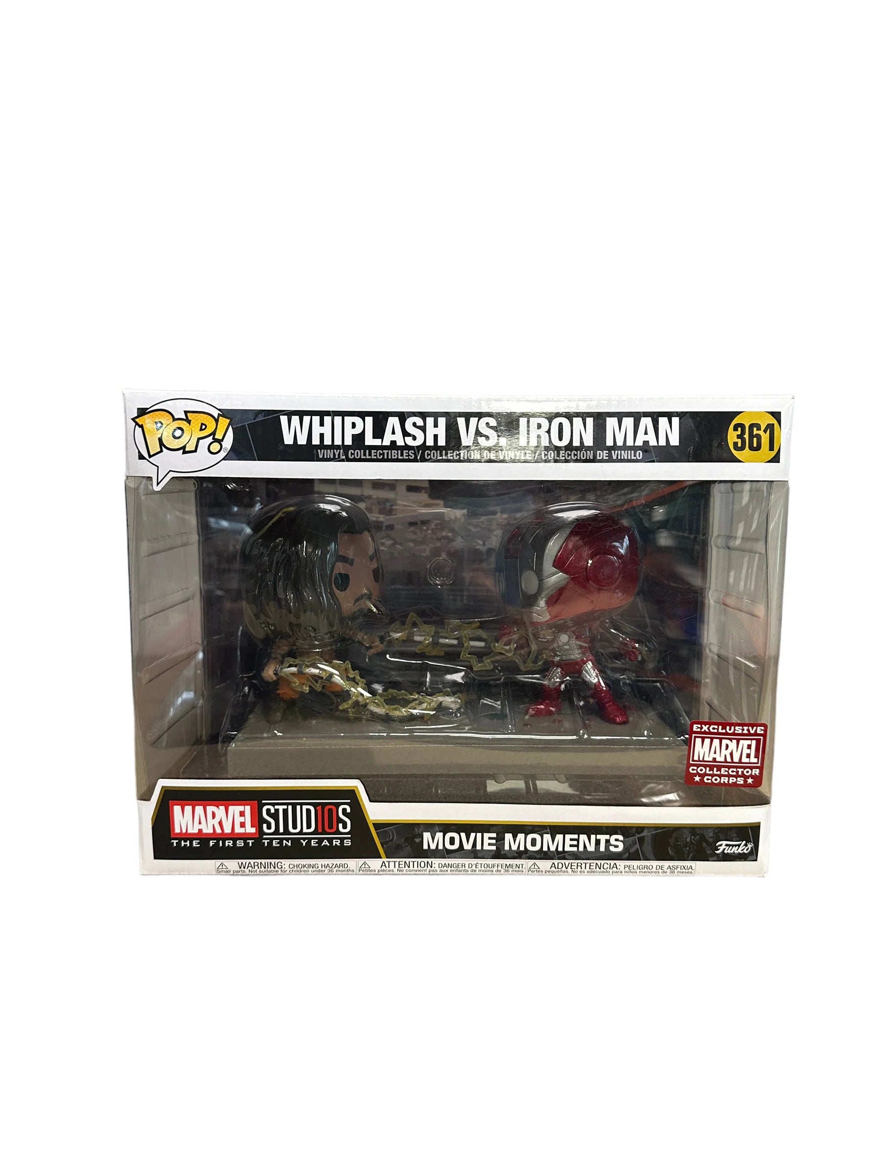 Whiplash Vs. Iron Man #361 Funko Pop Movie Moments! - Marvel Studios First Ten Years - Marvel Collector Corps Exclusive - Condition 7.5\\/10