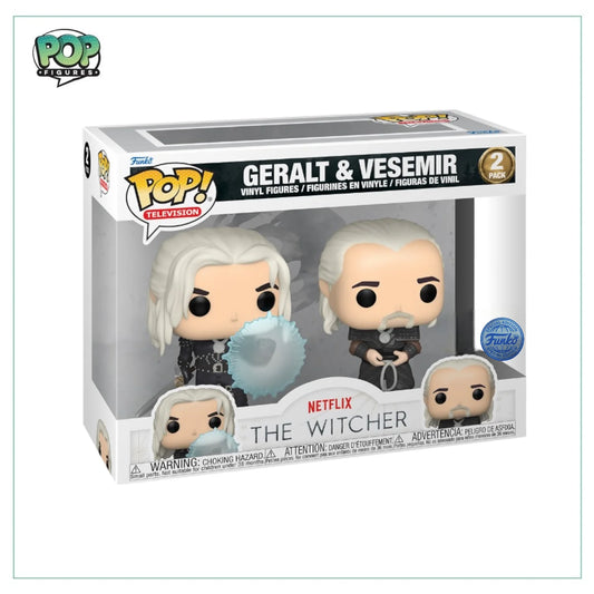 Geralt \\u0026 Vesemir 2 Pack Funko Pop - The Witcher - Special Edition