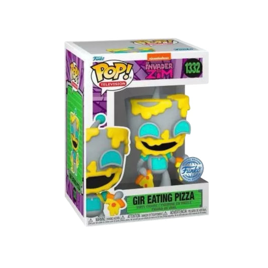 Gir Eating Pizza Funko Pop! #1332 - Invader Zim - Special Edition - Condition 8.5\\/10