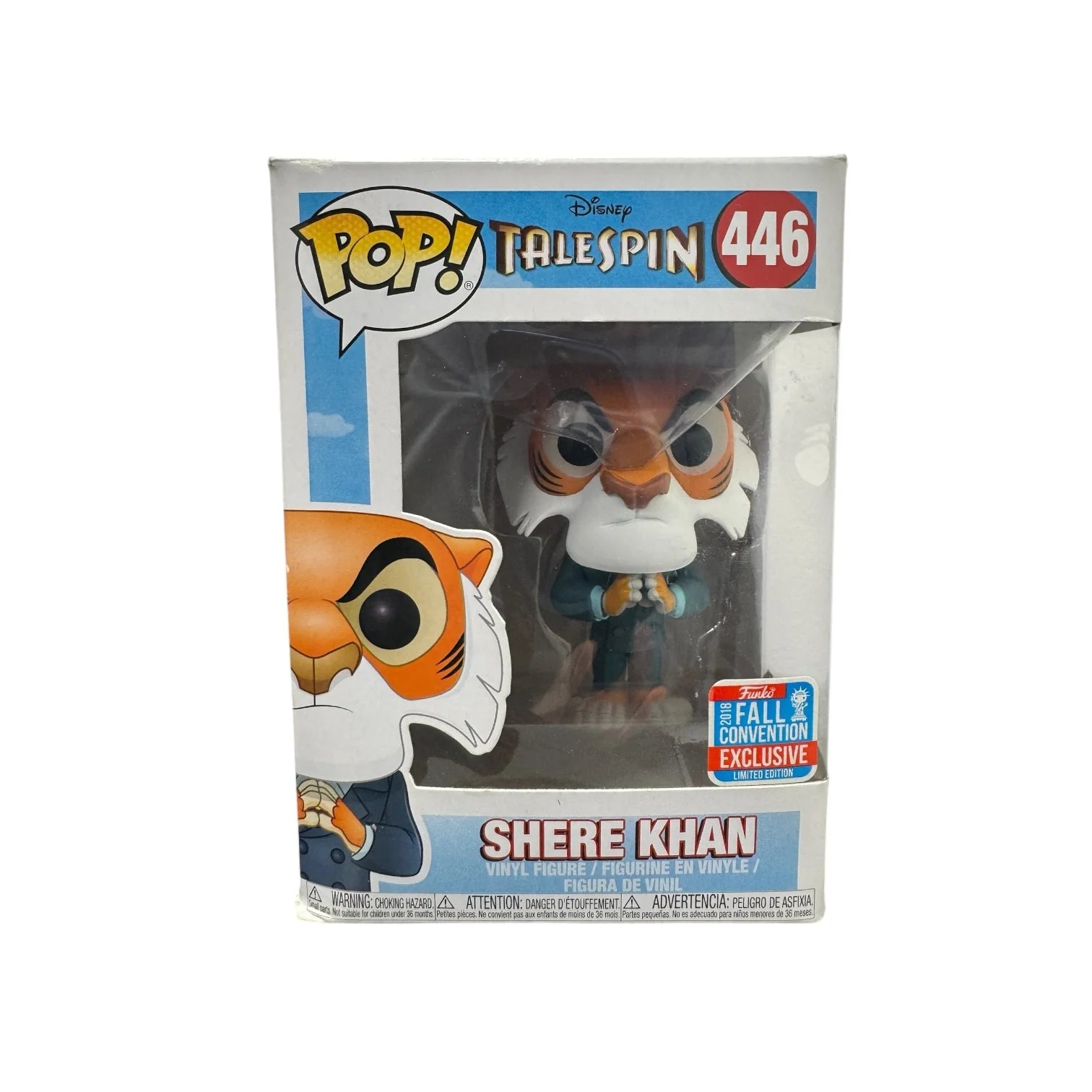 Shere Khan #446 Funko Pop! - Disney - Talespin - 2018 NYCC Shared Exclusive - Condition 7\/10