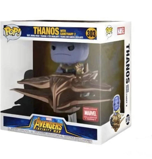 Thanos With Sanctuary 2 #303 Deluxe Funko Pop! Marvel Collector Corps - 8\/10