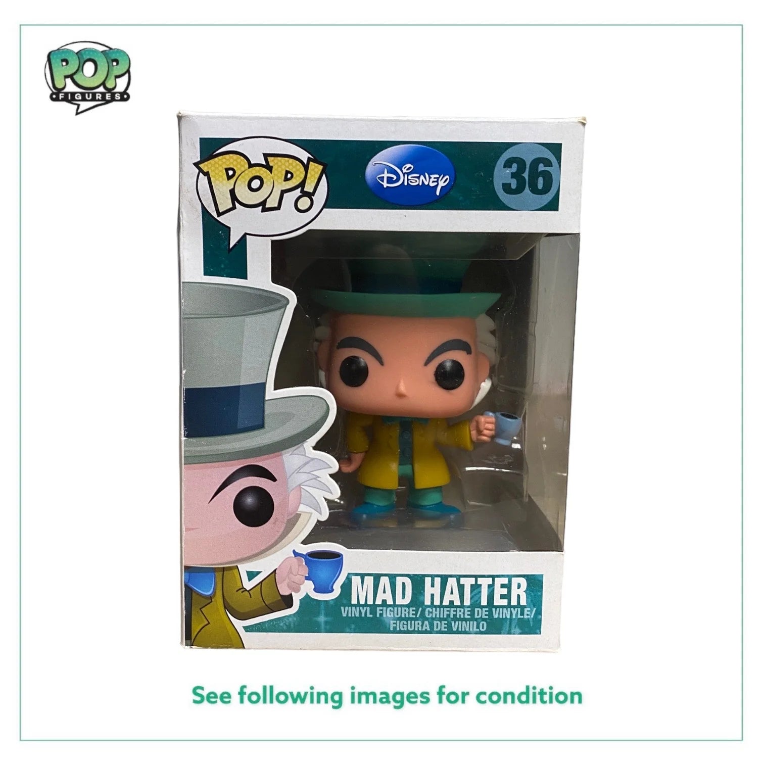 Mad Hatter #36 Funko Pop! - Disney Series 3 - 2012 Pop! - Condition 6.5\\/10