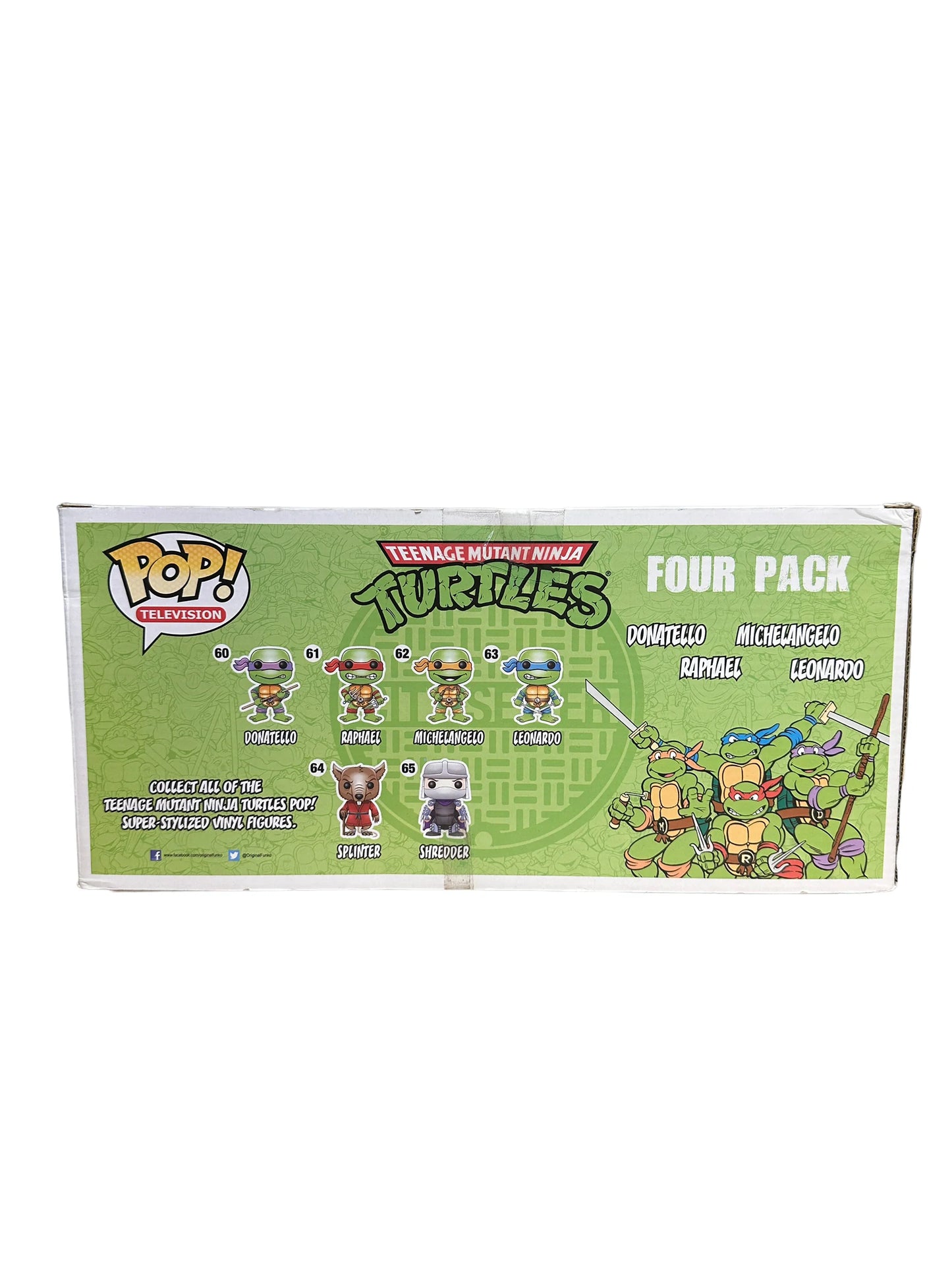 Ninja Turtles (Glows in the Dark) 4 Pack Funko Pop! - Teenage Mutant Ninja Turtles - Amazon Exclusive - Condition 6\\/10