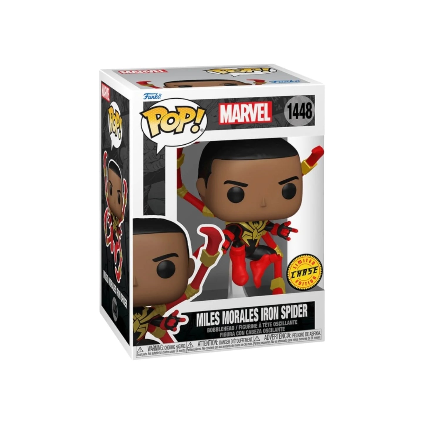 Miles Morales Iron Spider #1448 (Unmasked Chase) Funko Pop! - Marvel