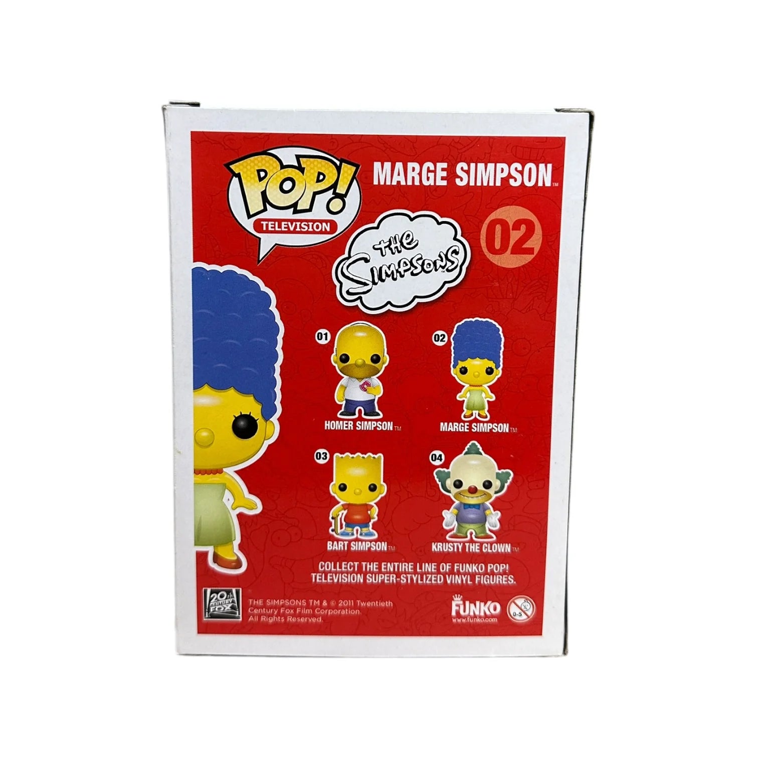 The Simpsons Original Funko Pop Set! - Homer #01, Marge #02, Bart #03, Krusty The Clown #04 - 2011 Pop! - Condition 8-8.5\\/10