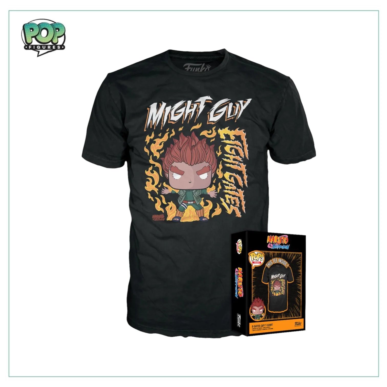 Boxed Tee - Might Guy - Naruto Shippuden
