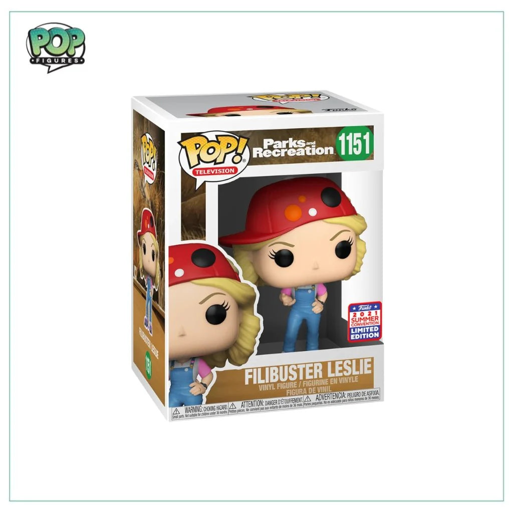 Filibuster Leslie #1151 Funko Pop! Parks and Recreation, 2021 SDCC Shared Exclusive