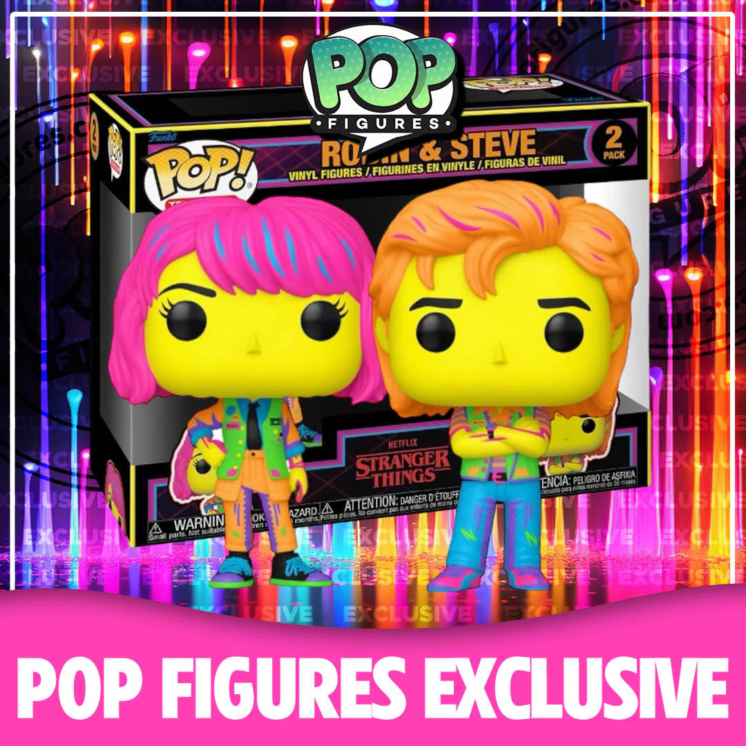 Robin \\u0026 Steve (Blacklight) 2 Pack Funko Pop! - Stranger Things - Pop Figures Exclusive