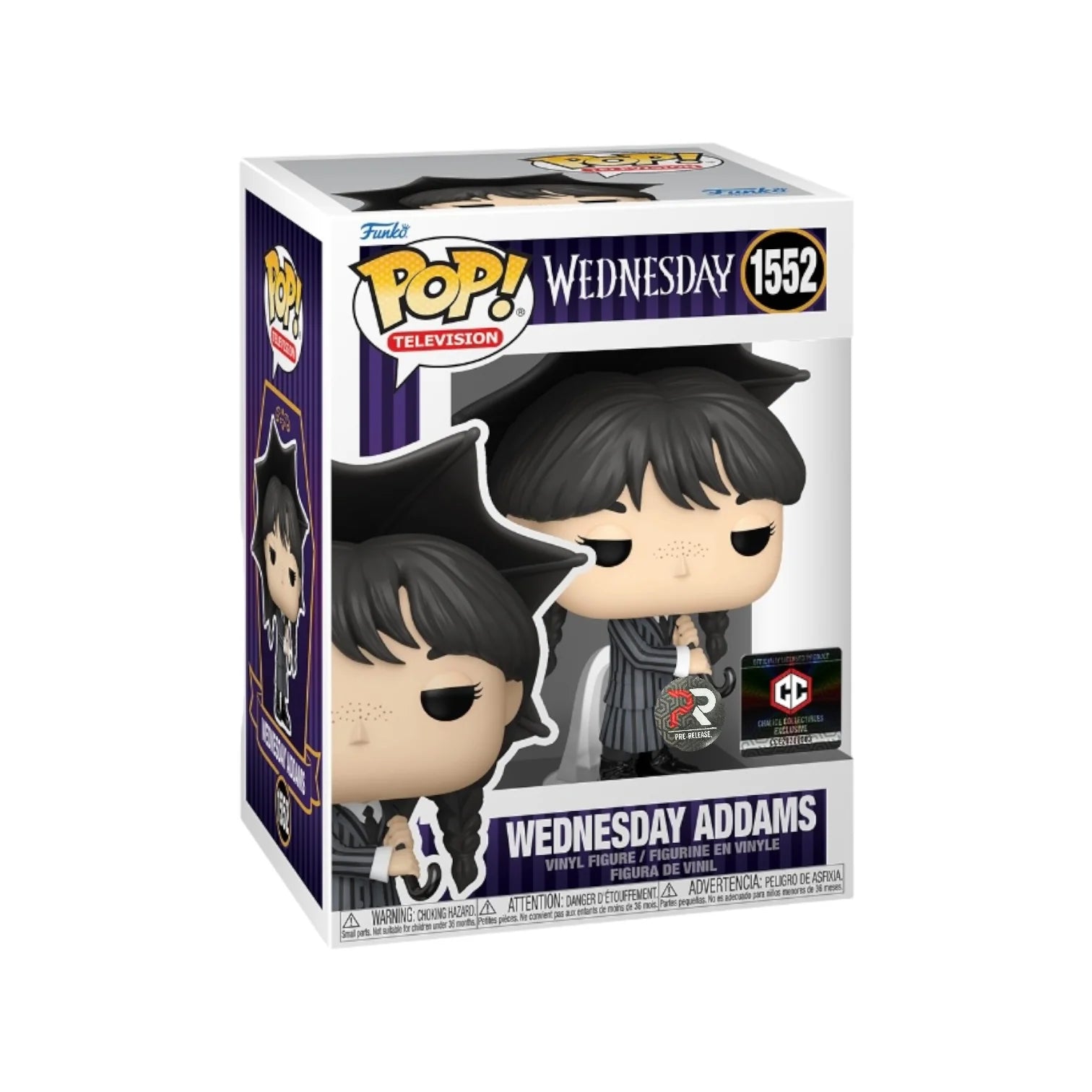 Wednesday Addams #1552 (w\\/ Umbrella) Funko Pop! - Wednesday - Chalice Collectibles Pre-Release Exclusive