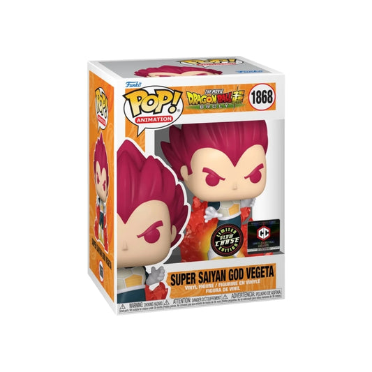 Super Saiyan God Vegeta #1868 (Glow Chase) Funko Pop! - Dragon Ball Super: Broly - Chalice Collectibles Exclusive