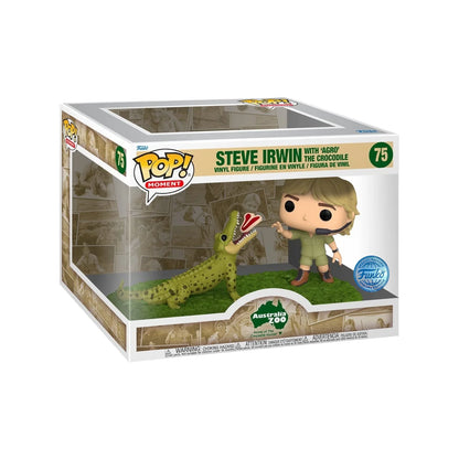Steve Irwin with 'Agro' The Crocodile #75 Funko Pop! Moment - Australia Zoo - Special Edition