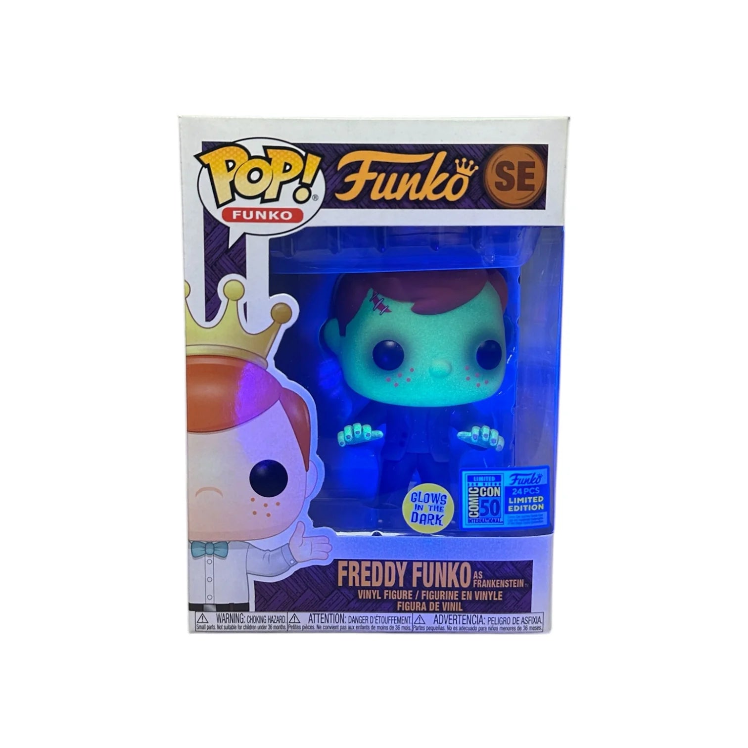 Freddy Funko as Frankenstein (Glows in the Dark) Funko Pop! - Universal Monsters - SDCC 2019 Exclusive LE24 Pcs - Condition 8.75\/10