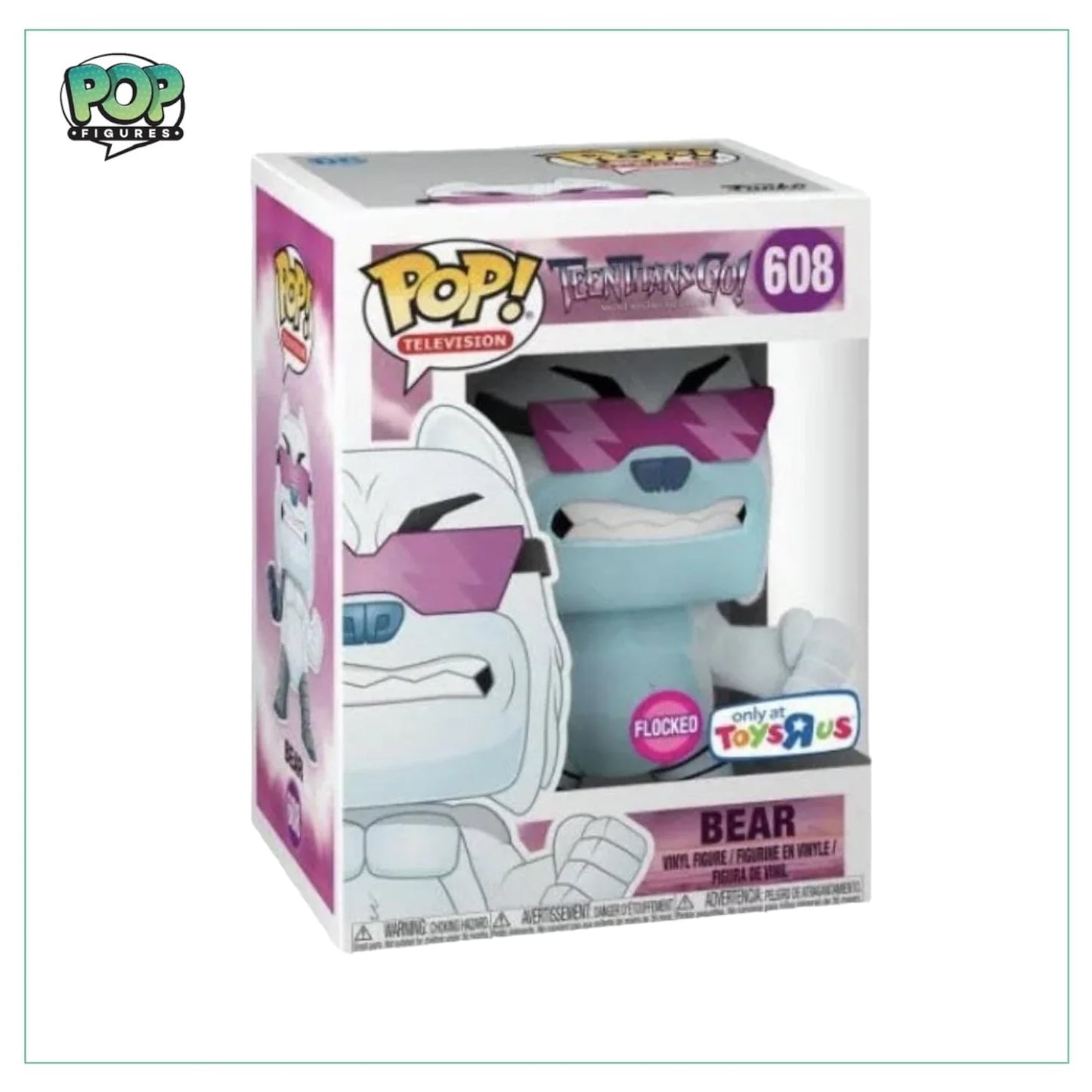 Bear (Flocked) #608 Funko Pop! Teen Titans Go, Toys R Us Exclusive