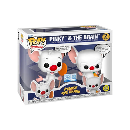 Pinky \\u0026 The Brain (Glow in the dark) 2pack Funko Pop - Pinky and The Brain - PREORDER