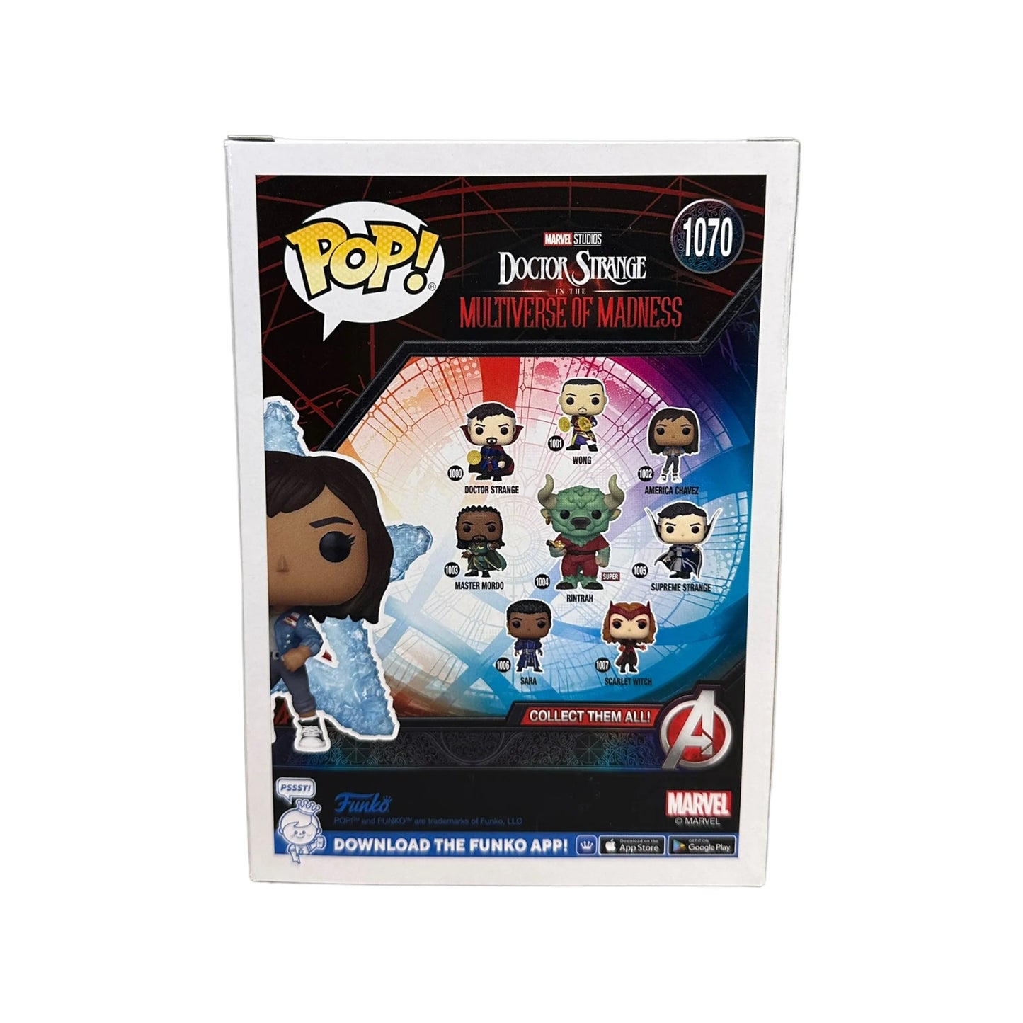 America Chavez #1070 (w\\/ Star Portal) Funko Pop! - Doctor Strange in The Multiverse of Madness - SDCC 2022 Official Convention Exclusive - Condition 9\\/10