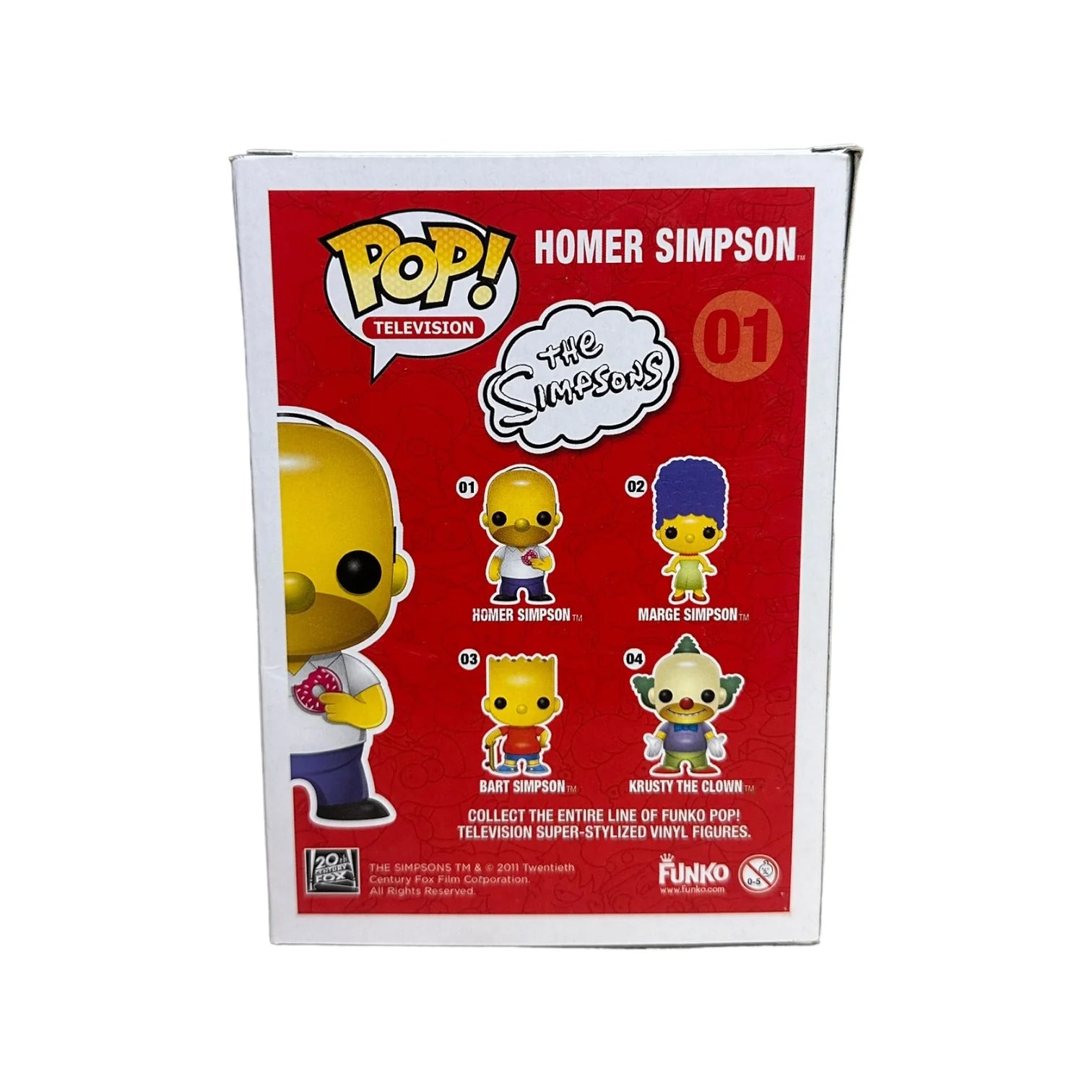 Homer Simpson #01 Funko Pop! - The Simpsons - 2011 Pop! - Condition 7.5\\/10