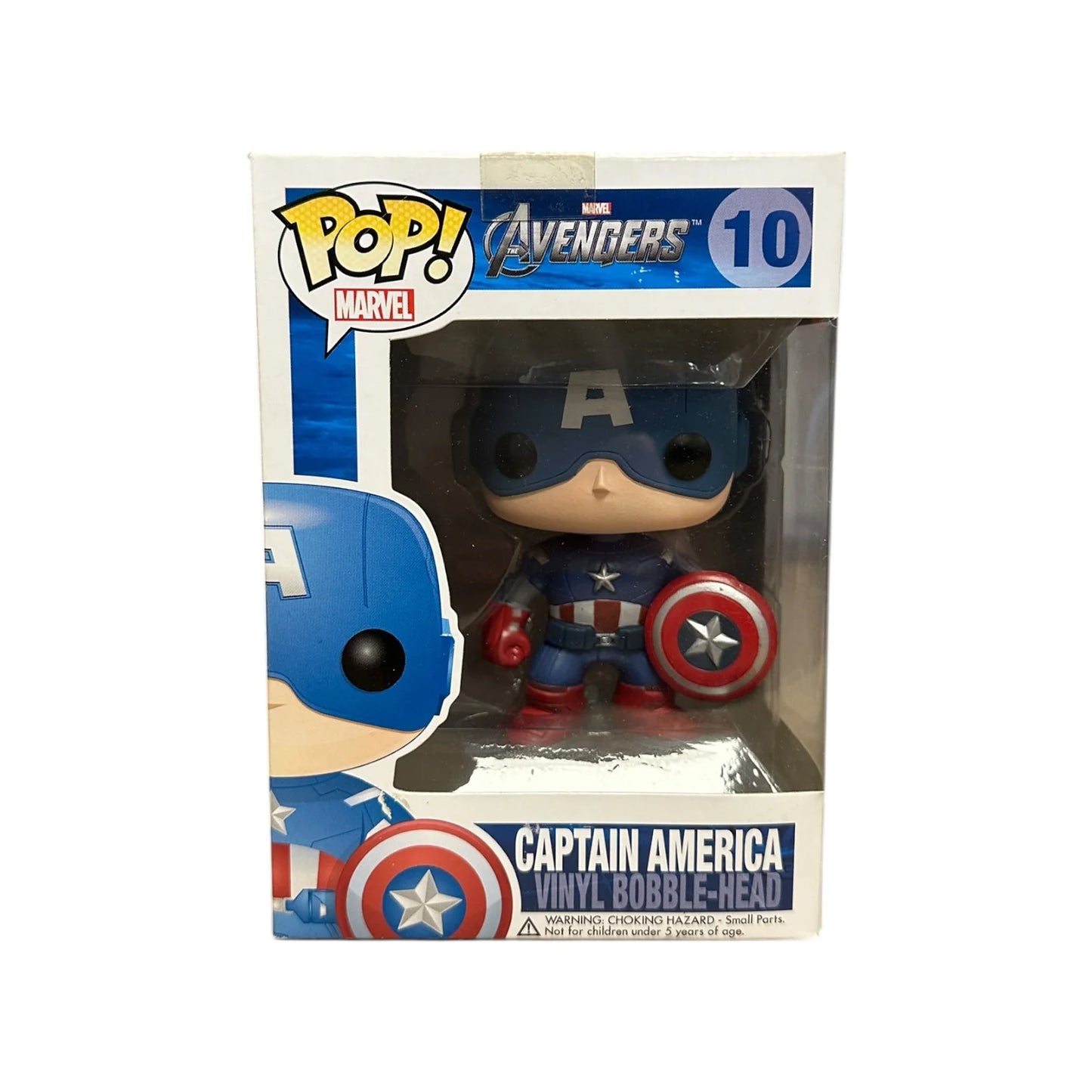 Captain America #10 (Vinyl Bobble-Head) Funko Pop! - The Avengers - 2012 Pop! - Condition 7\\/10
