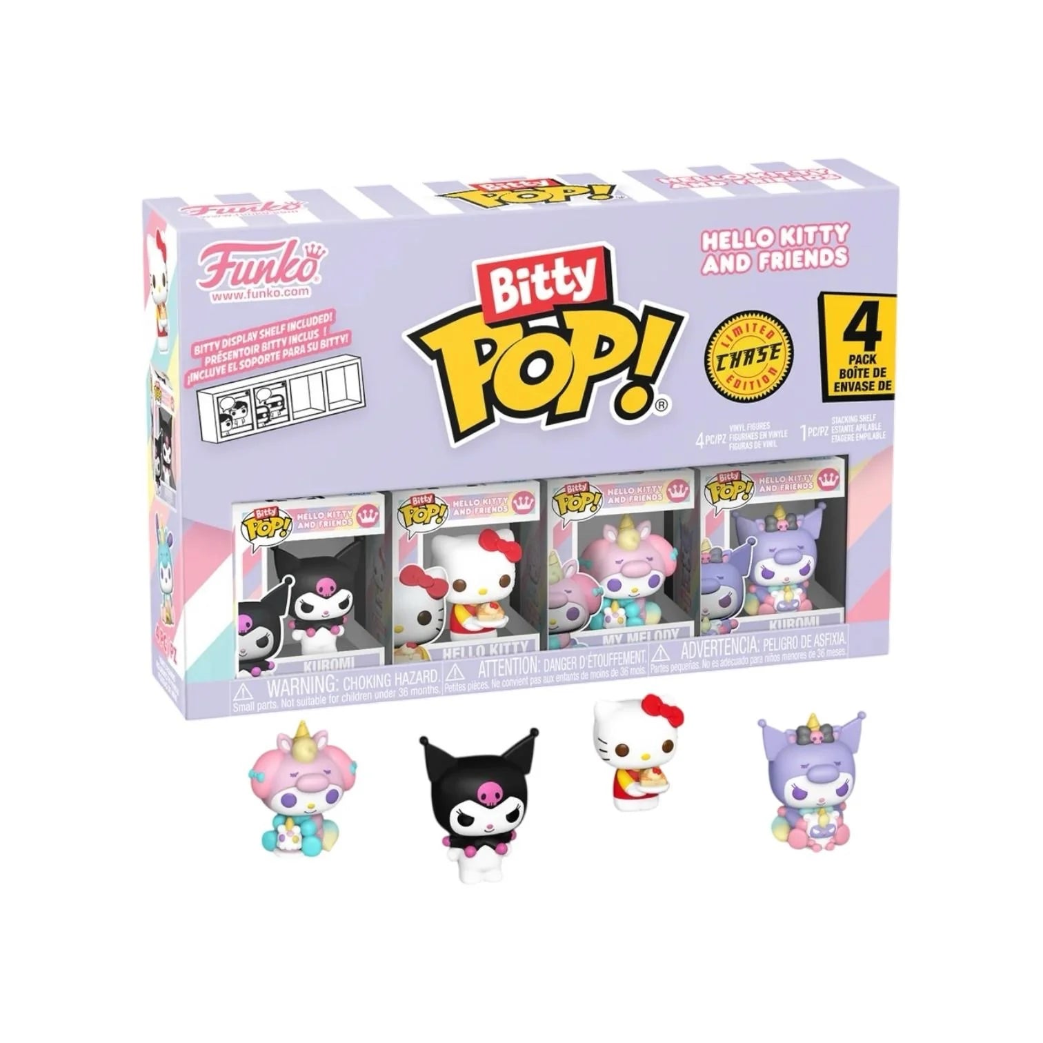 Kuromi Funko 4 Pack Bitty Pop - Hello Kitty and Friends