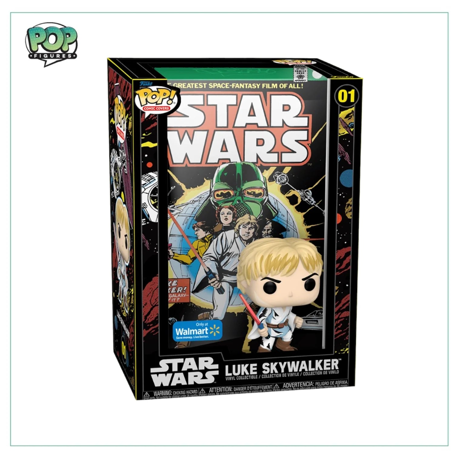 Luke Skywalker #01 Funko Comic Cover! Star Wars - Walmart Exclusive